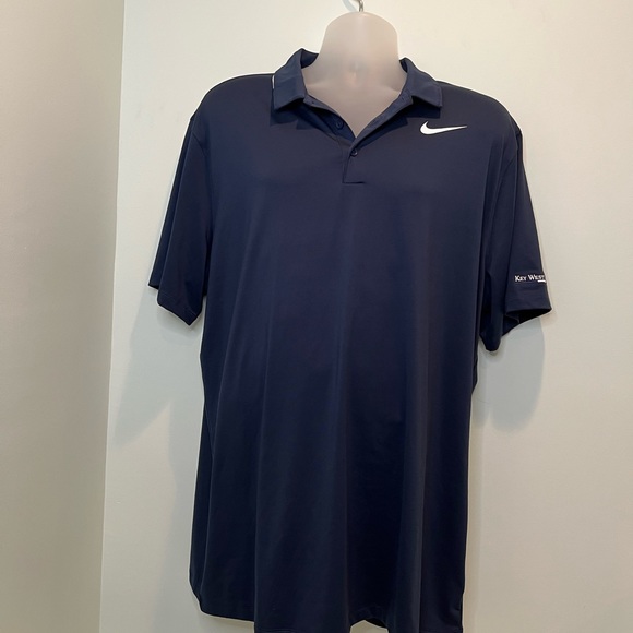 NWT Nike Golf Standard Fit Navy Blue Mens Short Polo Shirt Size XL - Picture 2 of 13